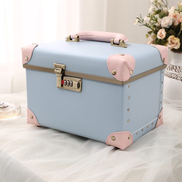 stylish large double layer cosmetics case