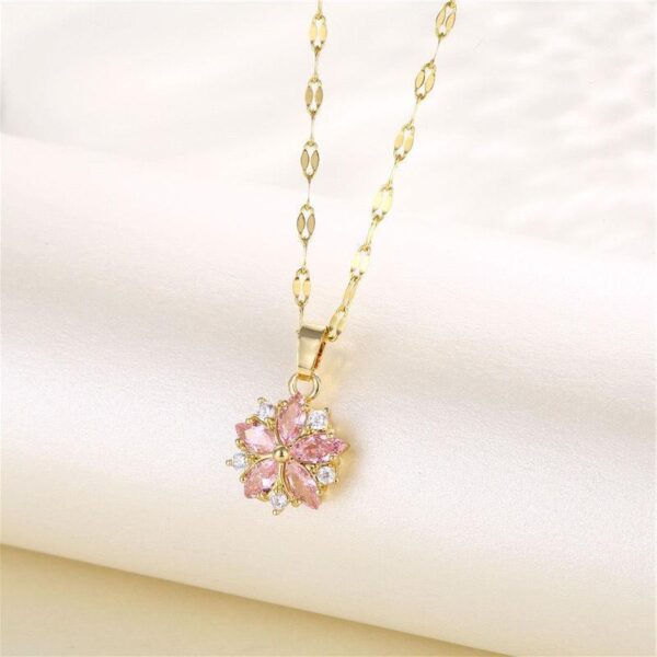 Crystal Snowflake Necklace for Women