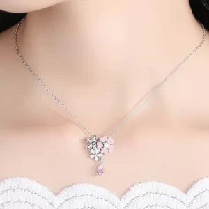 cherry blossom necklace for women