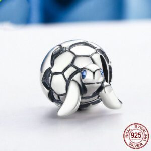 Womens Sea Turtle Charm 925 Silver