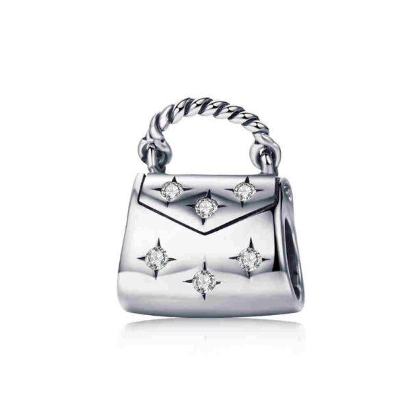 Star Studded 925 Stirling Silver Bag Charm