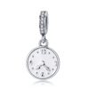 Sterling Silver Clock Dangle Charm