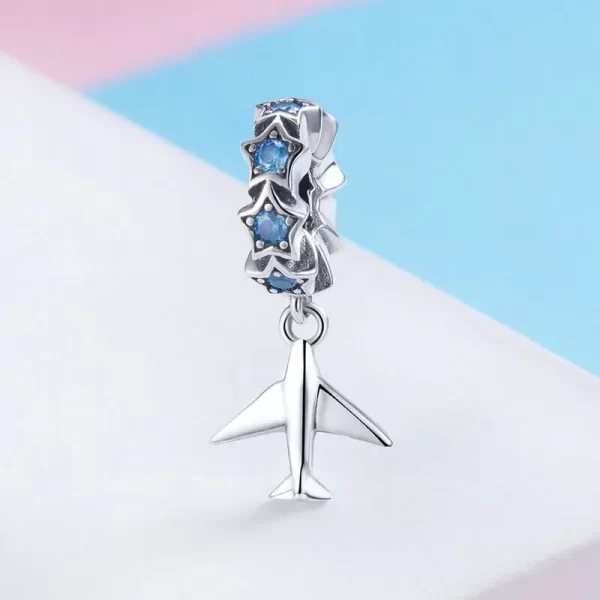 925 Sterling Silver Travel Plane Charm5