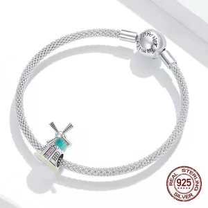 925SterlingSilverWomansWindmillCharm 3