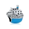 Little Blue Boat Sterling Silver Charm