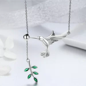 SterlingSilverHummingbirdWomensNecklace 2