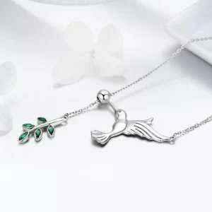 SterlingSilverHummingbirdWomensNecklace 4