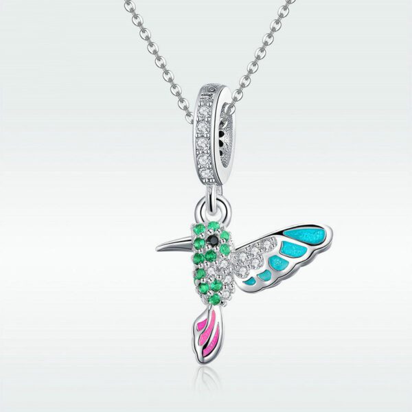 925 Sterling Silver Parakeet Womens Charm