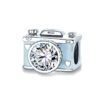 925 Sterling Silver Blue Camera Charm