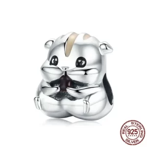 Silver Hamster Charm for Bracelet