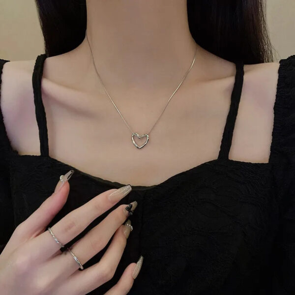 Minimalist Heart Necklace for Women - Image 3