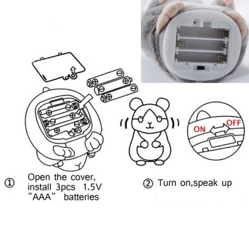 Talking Hamster Plush Toy — Repeats What You Say, Fun for Kids - Image 2