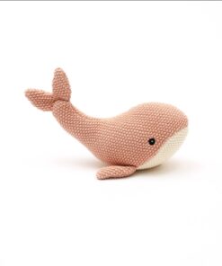 Handmade Whale Plush Toy, Peach Color Pattern