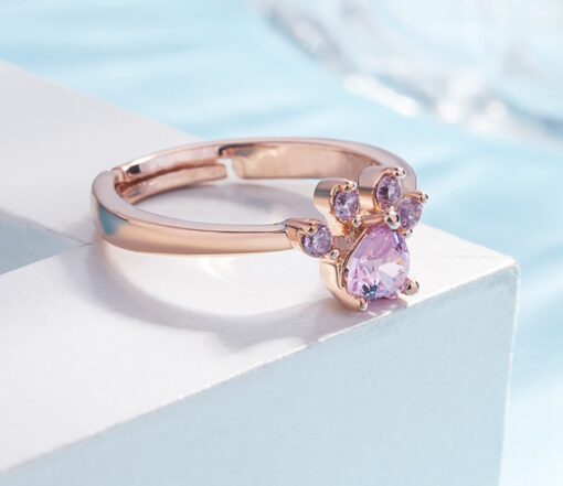Pink Crystal Jewelry Set — Rose Gold & Silver Options, Necklace, Bracelet, Earrings & Ring - Image 5