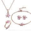 Pink Crystal Jewelry Set