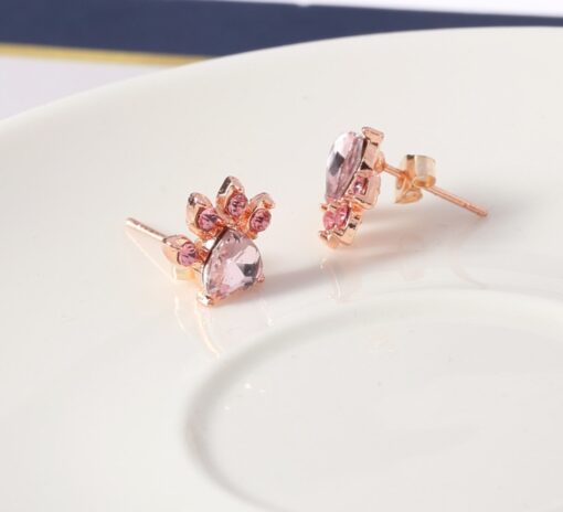 Pink Crystal Jewelry Set — Rose Gold & Silver Options, Necklace, Bracelet, Earrings & Ring - Image 7